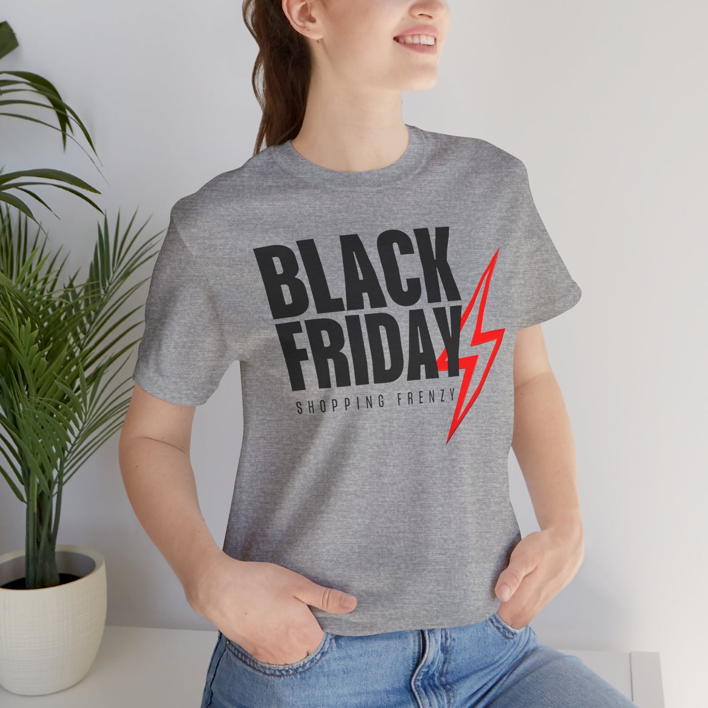 Black Friday Shopping Frenzy T-Shirt - Lightning Graphic Unisex Tee