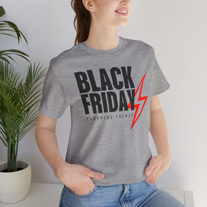 Black Friday Shopping Frenzy T-Shirt - Lightning Graphic Unisex Tee