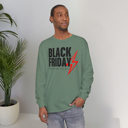 Black Friday Shopping Frenzy Long Sleeve - Lightning Graphic Tee