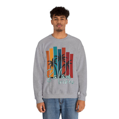 Salam Vibes Palm Tree Graphic Sweatshirt - Cozy Soft Cotton Graphic Unisex Sweatshirt