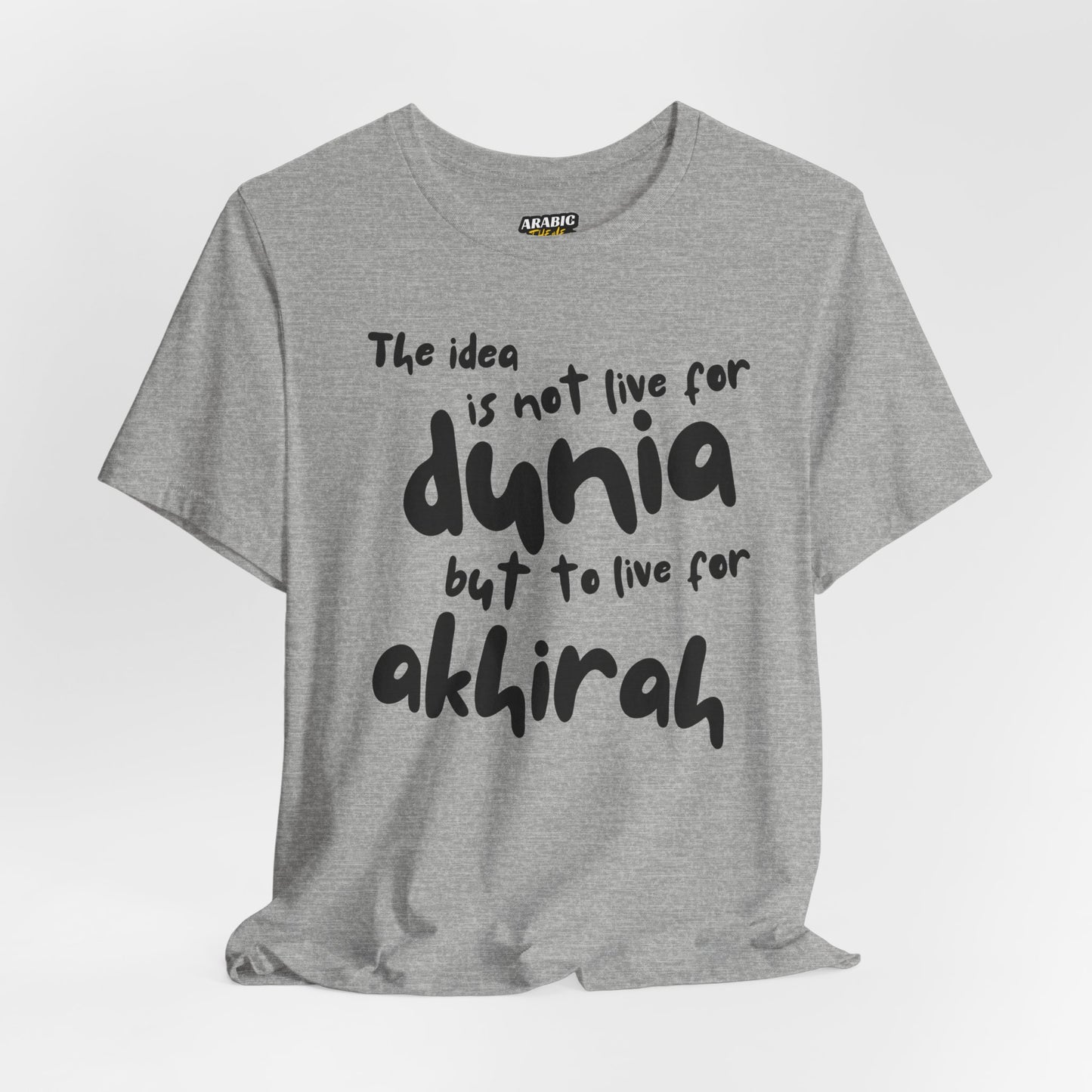 Live for Akhirah Typographic Tee T-Shirt - Cozy Soft Cotton Unisex Statement Tee