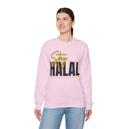 Stay Halal Graphic Sweatshirt - Soft Cozy Stay Halal Graphic Unisex Sweatshirt