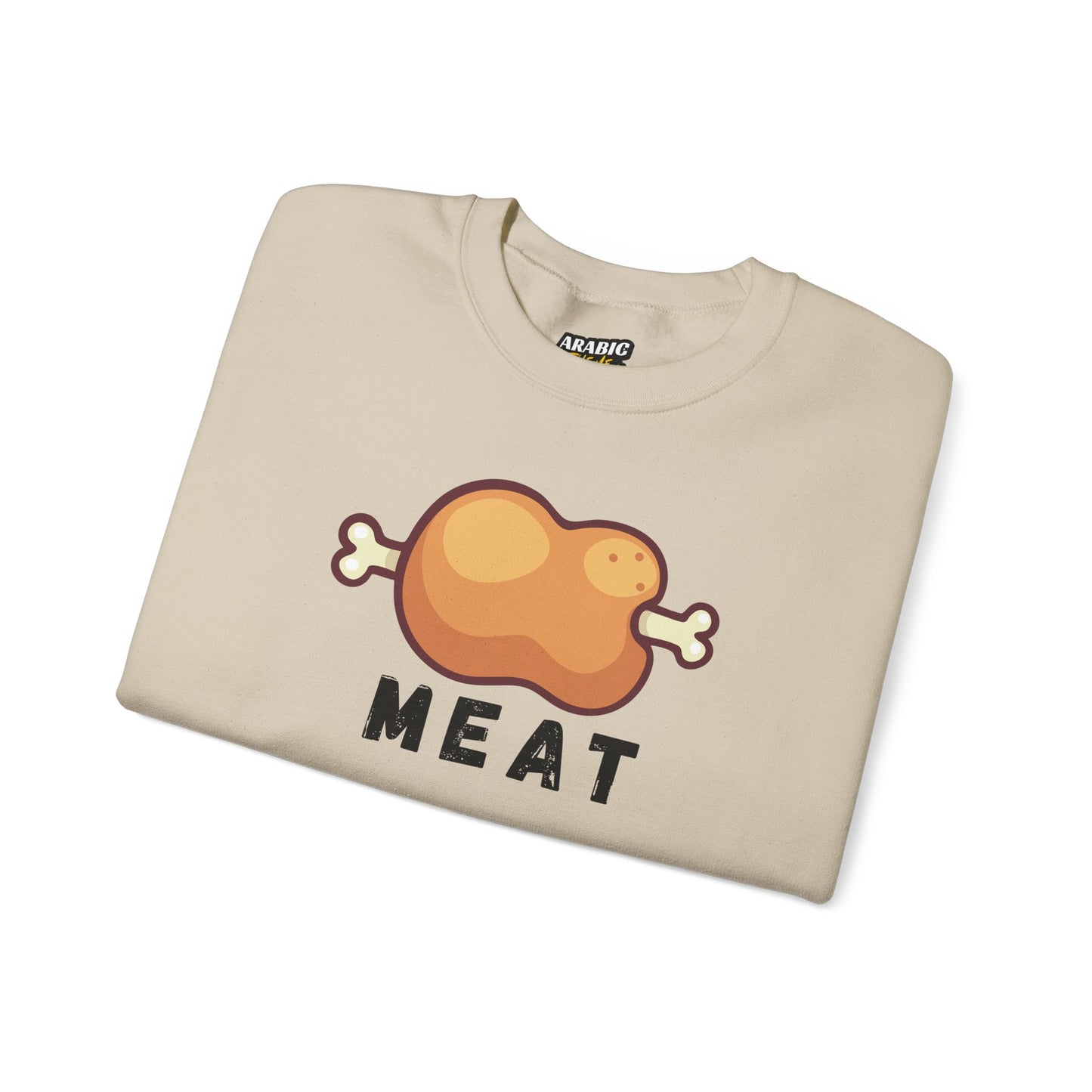 Cartoon MEAT Graphic Sweatshirt - Cozy Soft Cotton Unisex Graphic Sweatshirt