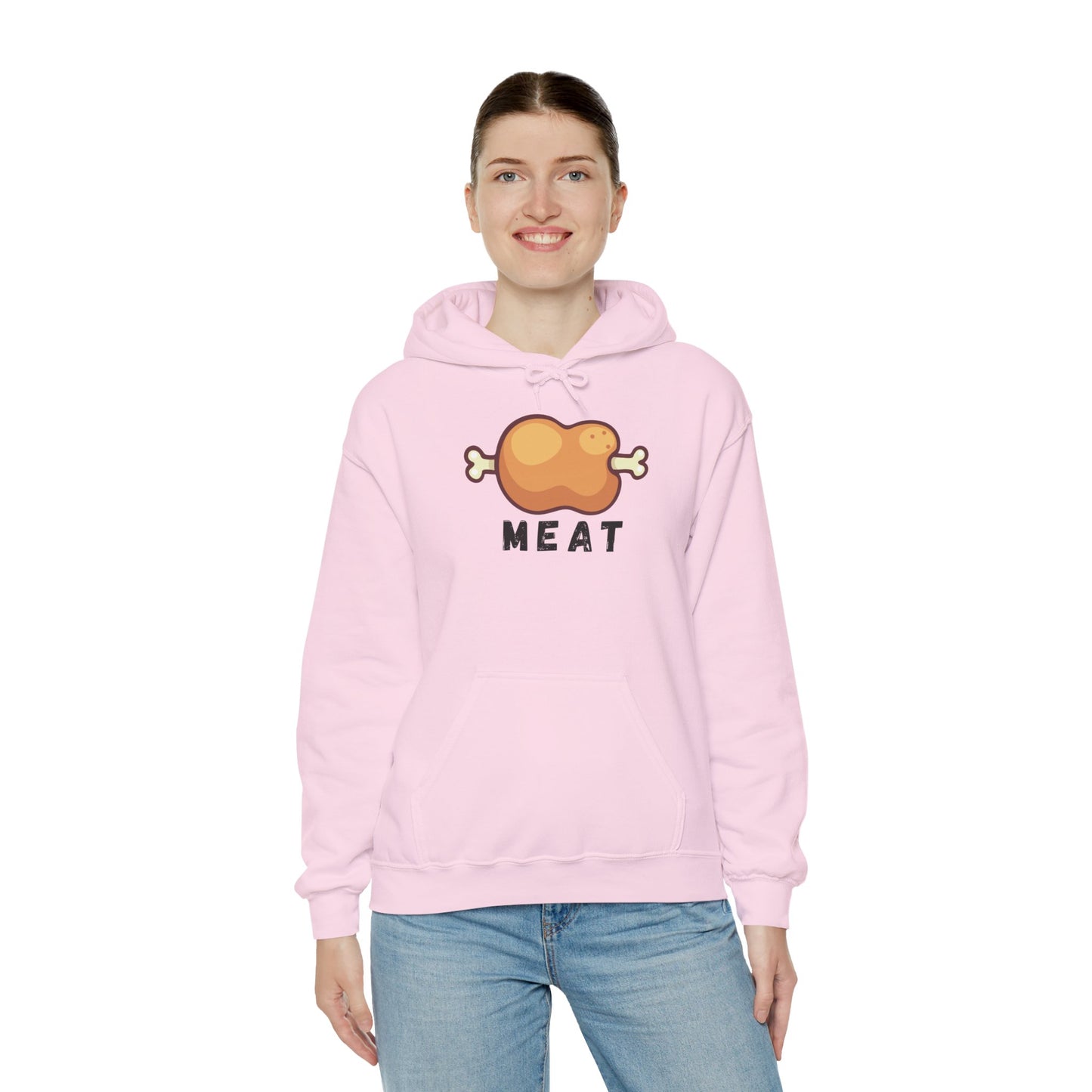 Cartoon MEAT Graphic Hoodie - Cozy Soft Cotton Unisex Graphic Hoodie