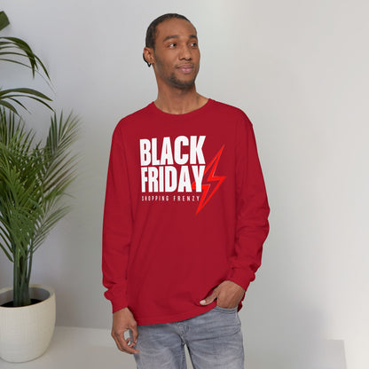 Black Friday Shopping Frenzy Long Sleeve - Lightning Graphic Tee