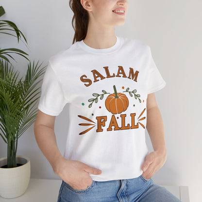 Salam Fall Pumpkin Graphic Tee T-Shirt - Cozy Autumn Pumpkin Graphic Unisex Tee