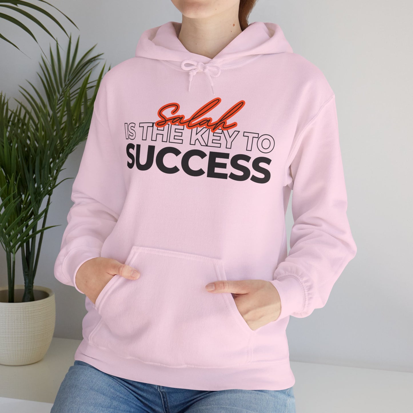 Salah is the Key to Success Typographic Hoodie - Cozy Soft Cotton Unisex Statement Hoodie