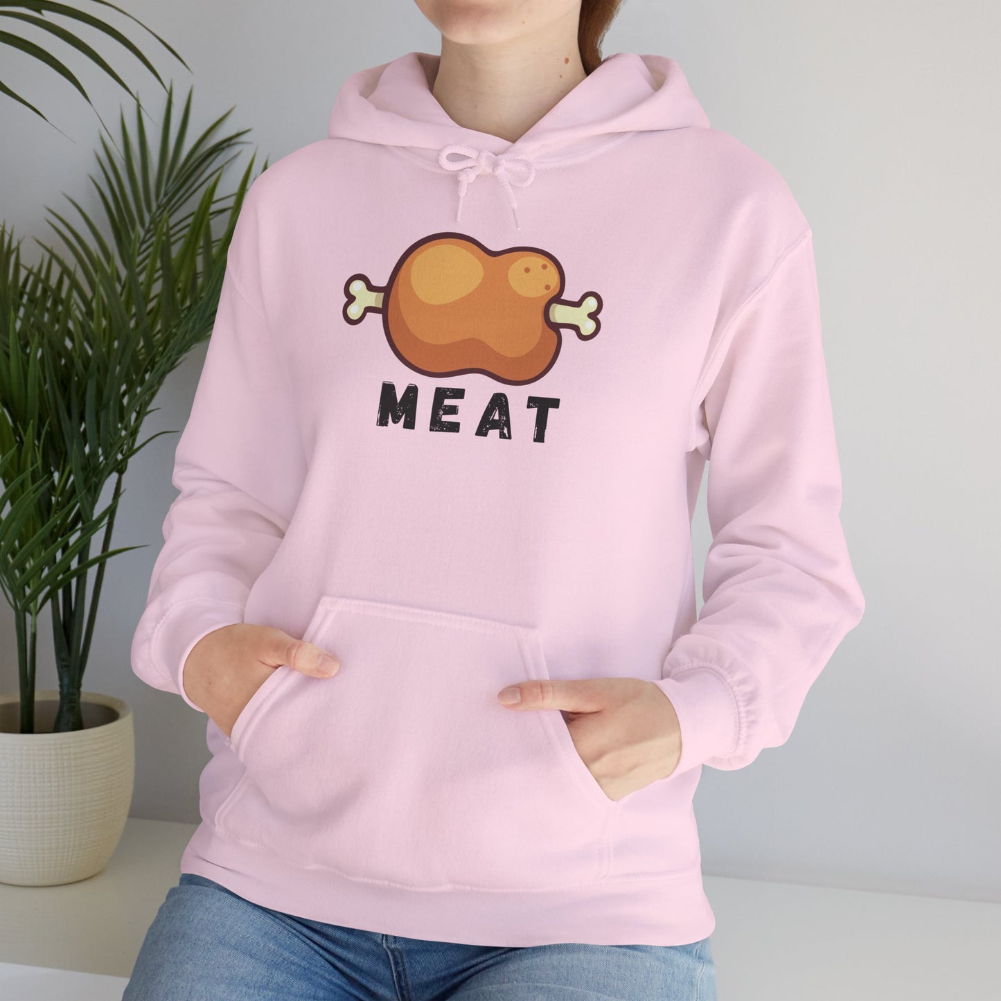 Cartoon MEAT Graphic Hoodie - Cozy Soft Cotton Unisex Graphic Hoodie