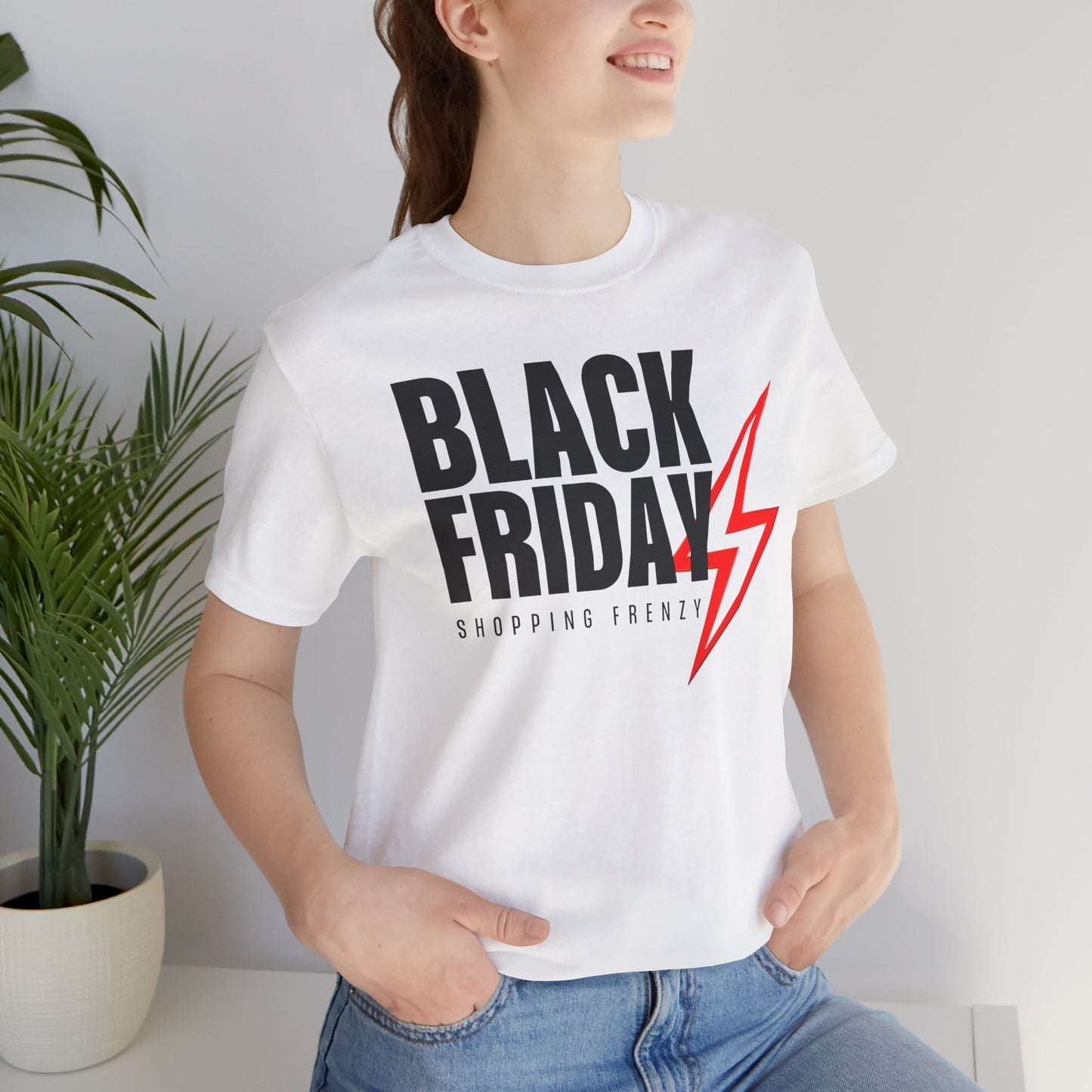 Black Friday Shopping Frenzy T-Shirt - Lightning Graphic Unisex Tee
