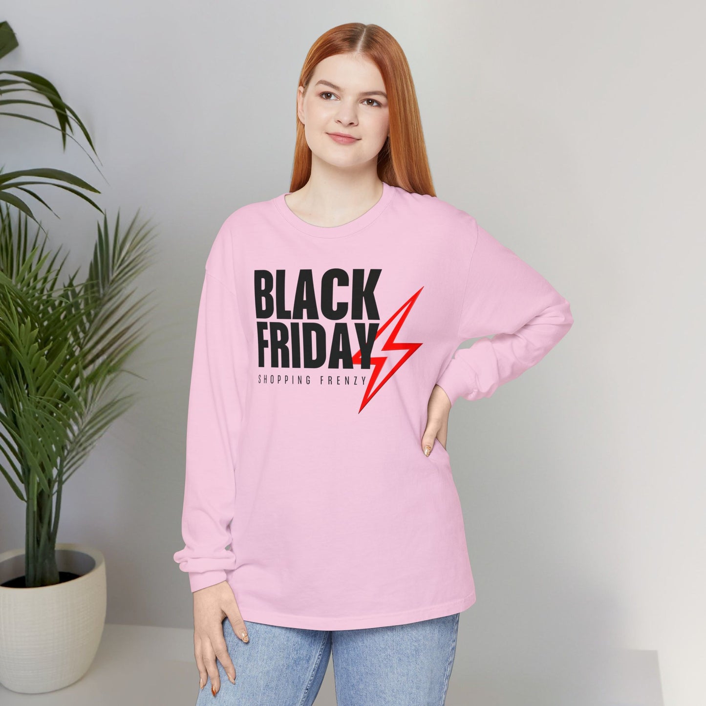 Black Friday Shopping Frenzy Long Sleeve - Lightning Graphic Tee