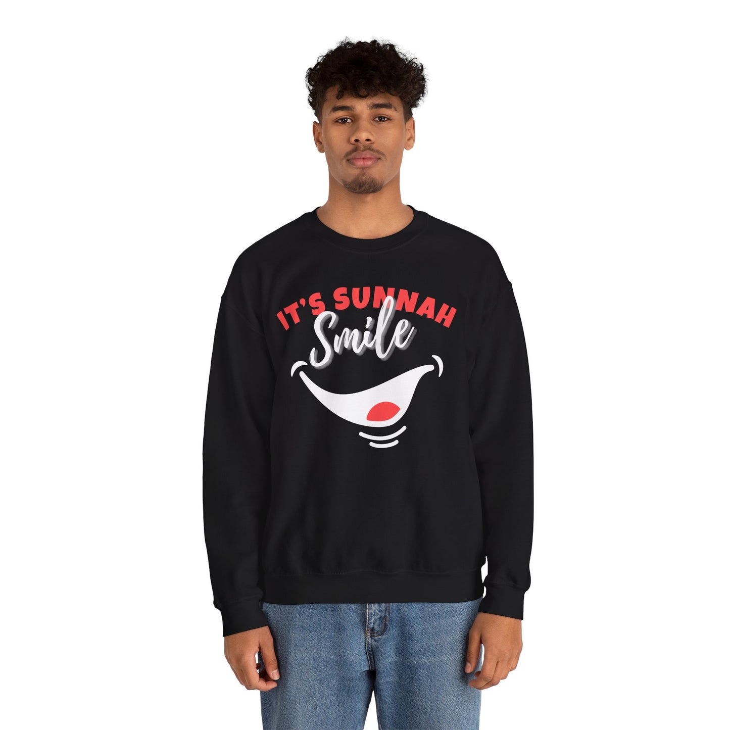 It's Sunnah Smile Graphic Sweatshirt - It's Sunnah Smile Typography Islamic Unisex Sweatshirt