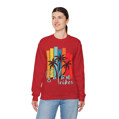 Salam Vibes Palm Tree Graphic Sweatshirt - Cozy Soft Cotton Graphic Unisex Sweatshirt