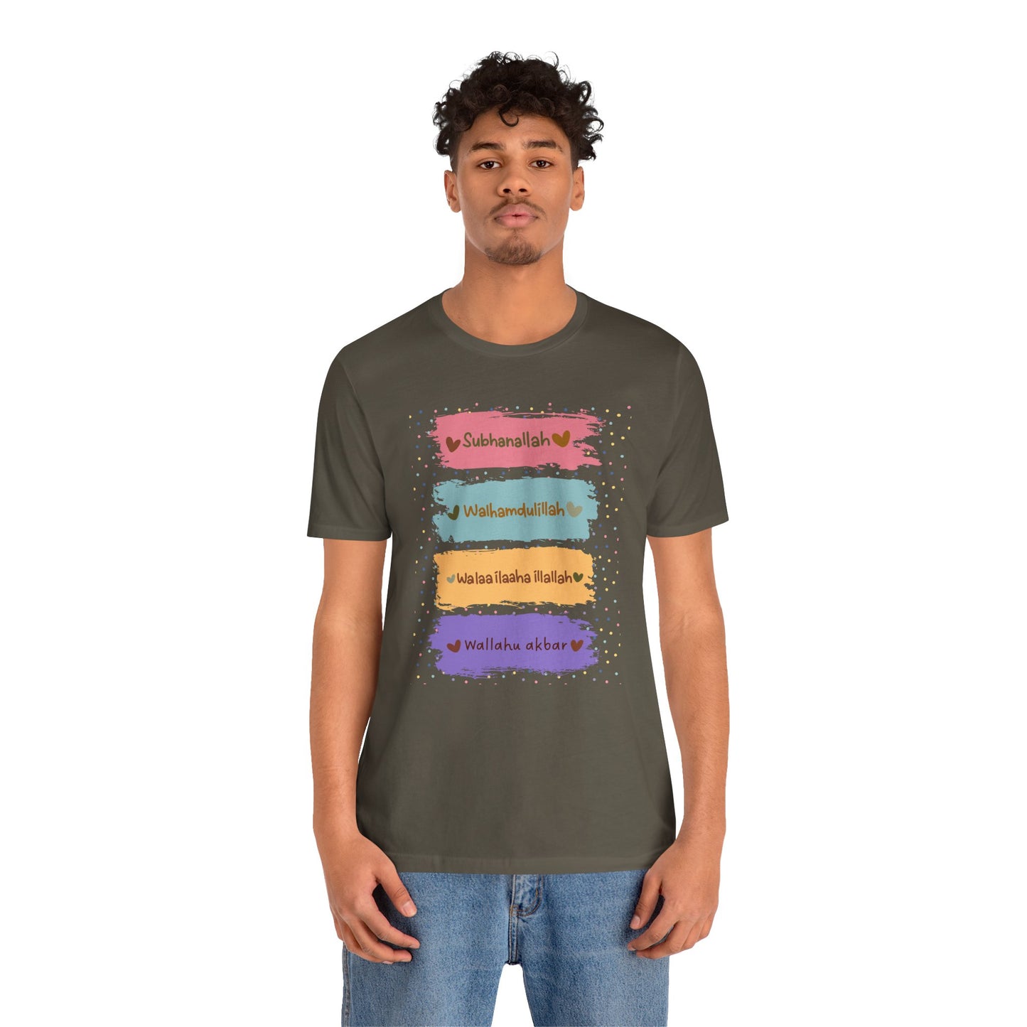 Zikr Dhikr Typographic Tee T-Shirt - Colorful Cozy Soft Cotton Unisex Tee