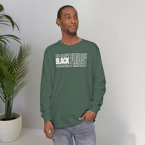 Black Friday Shadow Typography Long Sleeve - 3D Graphic Tee