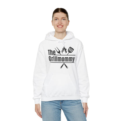 The Grillmommy Typography Hoodie - Cozy Soft Cotton Unisex BBQ Graphic Hoodie