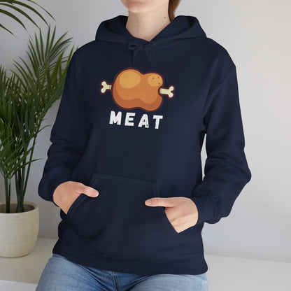 Cartoon MEAT Graphic Hoodie - Cozy Soft Cotton Unisex Graphic Hoodie