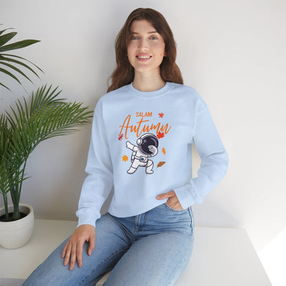 Salam Autumn Cute Astonaut Graphic Sweatshirt - Cozy Autumn Cute Astonaut Graphic Unisex Sweatshirt