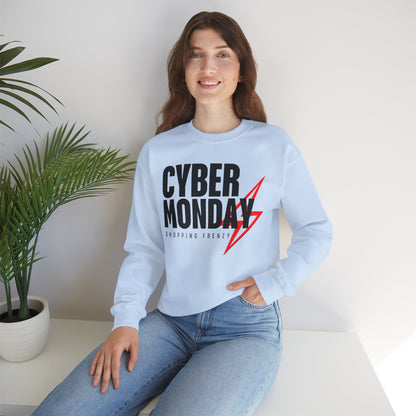 Cyber Monday Shopping Frenzy Sweatshirt - Lightning Graphic Crewneck