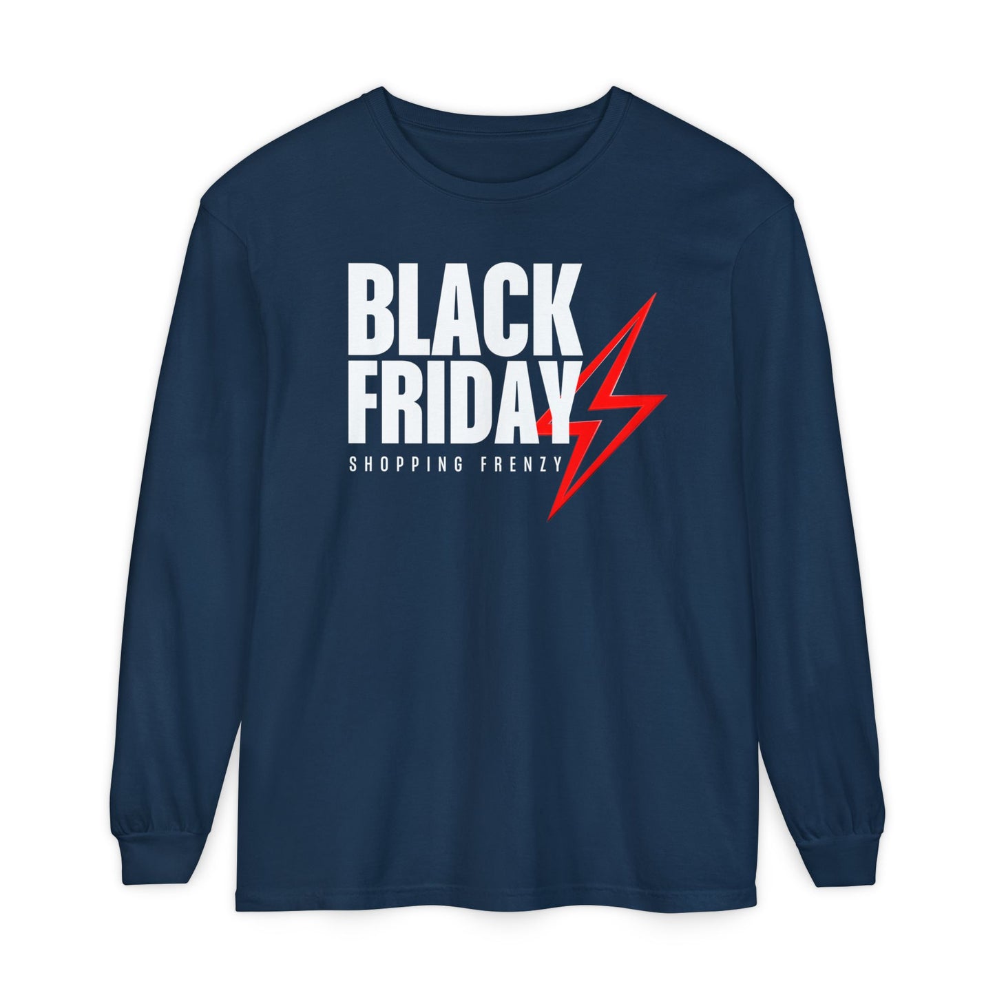 Black Friday Shopping Frenzy Long Sleeve - Lightning Graphic Tee