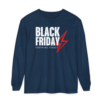 Black Friday Shopping Frenzy Long Sleeve - Lightning Graphic Tee