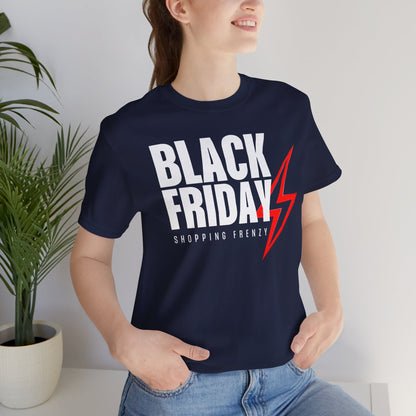 Black Friday Shopping Frenzy T-Shirt - Lightning Graphic Unisex Tee