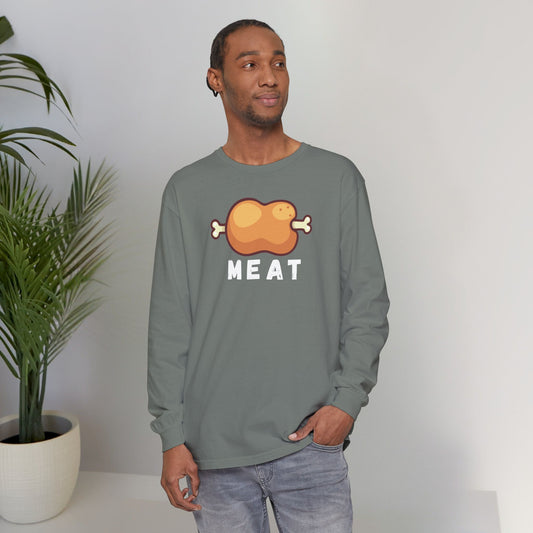 Cartoon MEAT Graphic Long Sleeve Tee T-Shirt - Cozy Soft Cotton Unisex Graphic Long Sleeve Tee