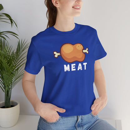 Cartoon MEAT Graphic Tee T-Shirt - Cozy Soft Cotton Unisex Graphic Tee