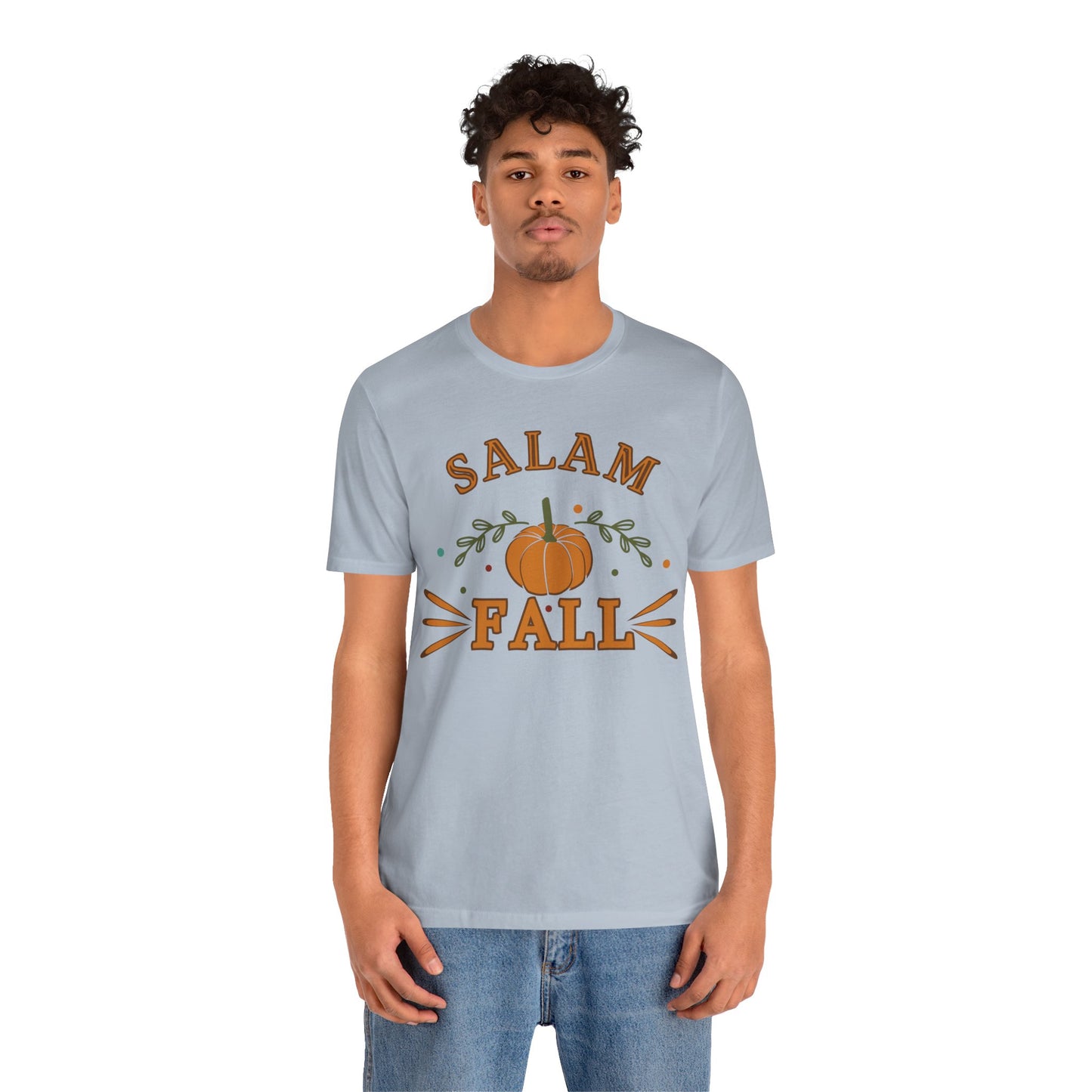 Salam Fall Pumpkin Graphic Tee T-Shirt - Cozy Autumn Pumpkin Graphic Unisex Tee