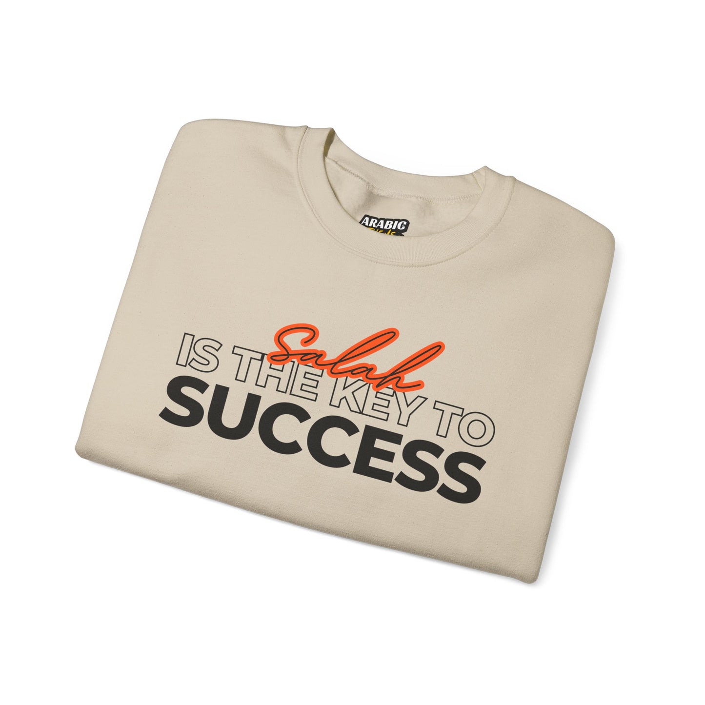 Salah is the Key to Success Typographic Sweatshirt - Cozy Soft Cotton Unisex Statement Sweatshirt