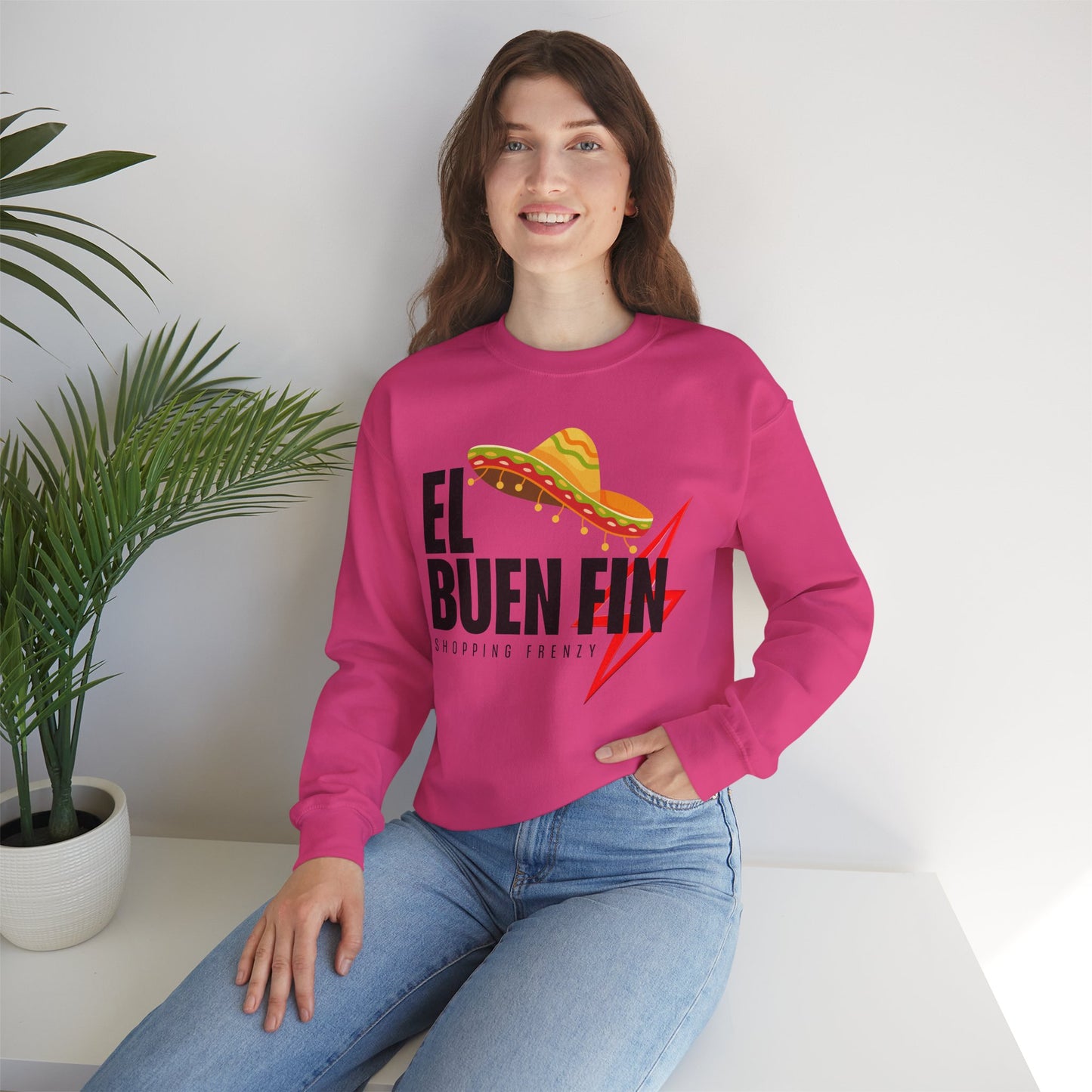 El Buen Fin Shopping Frenzy Sweatshirt - Lightning Graphic Crewneck