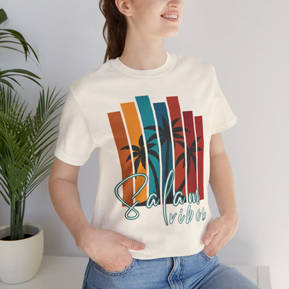 Salam Vibes Palm Tree Graphic Tee T-Shirt - Cozy Soft Cotton Graphic Unisex Tee