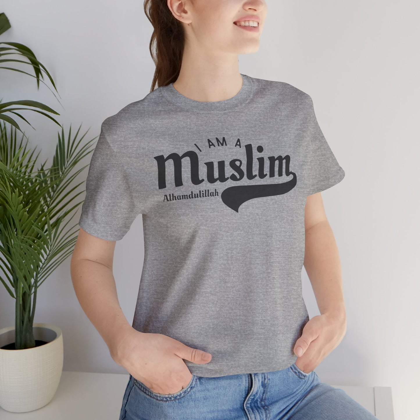 I Am A Muslim Typographic Tee T-Shirt - Cozy Soft Cotton Unisex Statement Tee