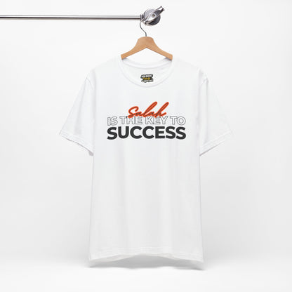 Salah is the Key to Success Typographic Tee T-Shirt - Cozy Soft Cotton Unisex Statement Tee