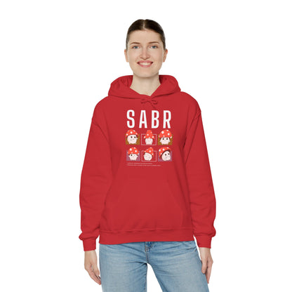 Sabr Typographic Hoodie - Cute Mushroom Cozy Soft Cotton Unisex Statement Hoodie