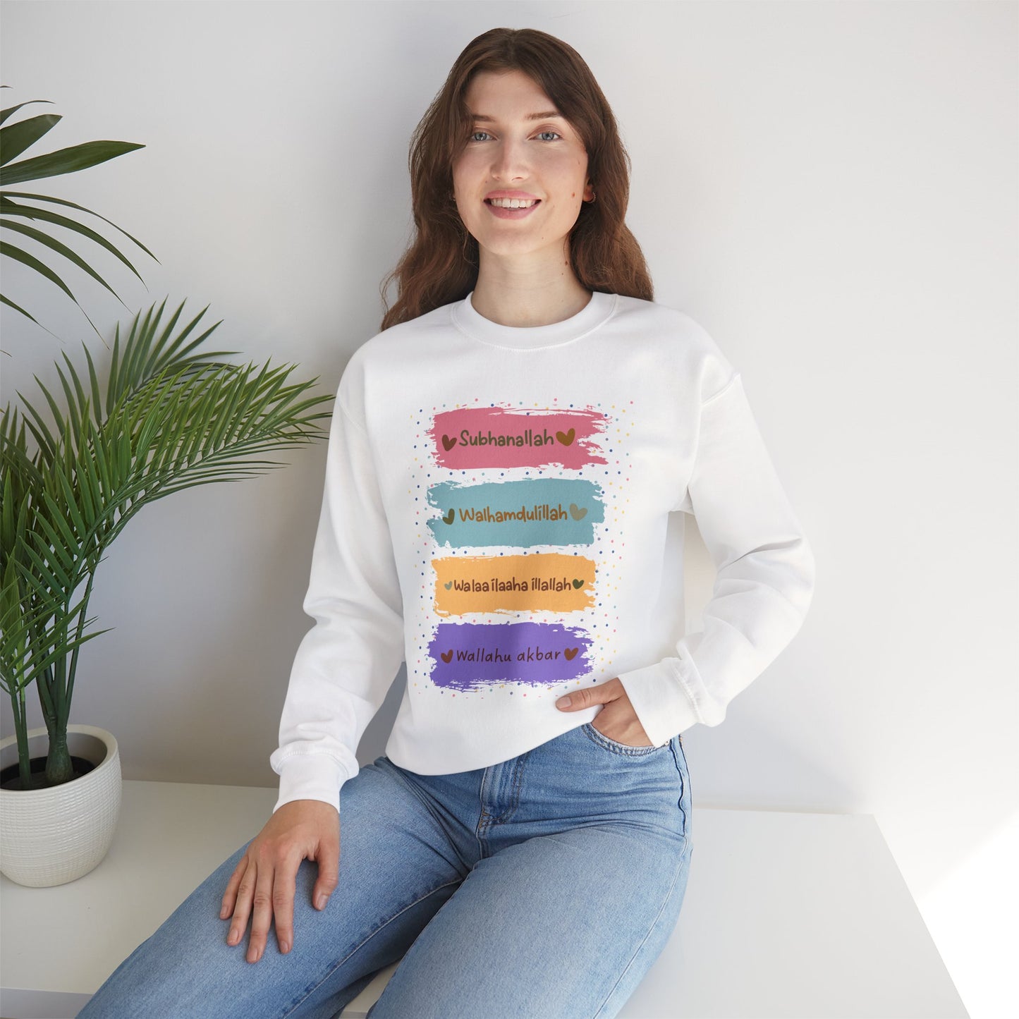 Zikr Dhikr Typographic Sweatshirt - Colorful Cozy Soft Cotton Unisex Sweatshirt