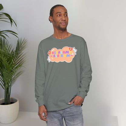 Assalamualaikum Typographic Long Sleeve Tee T-Shirt - Cute Cat Lover Graphic Cozy Soft Cotton Unisex Long Sleeve Tee