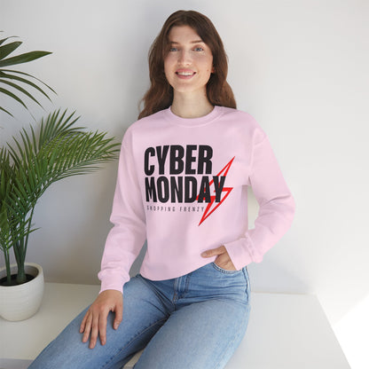 Cyber Monday Shopping Frenzy Sweatshirt - Lightning Graphic Crewneck