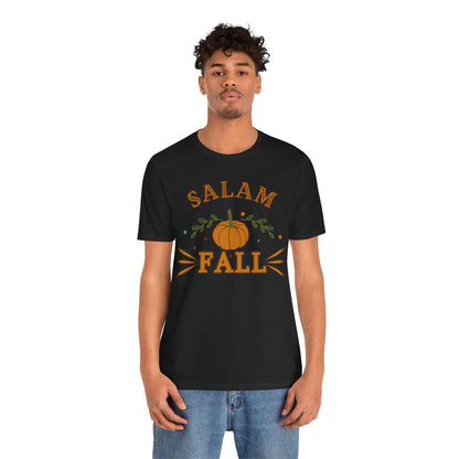 Salam Fall Pumpkin Graphic Tee T-Shirt - Cozy Autumn Pumpkin Graphic Unisex Tee