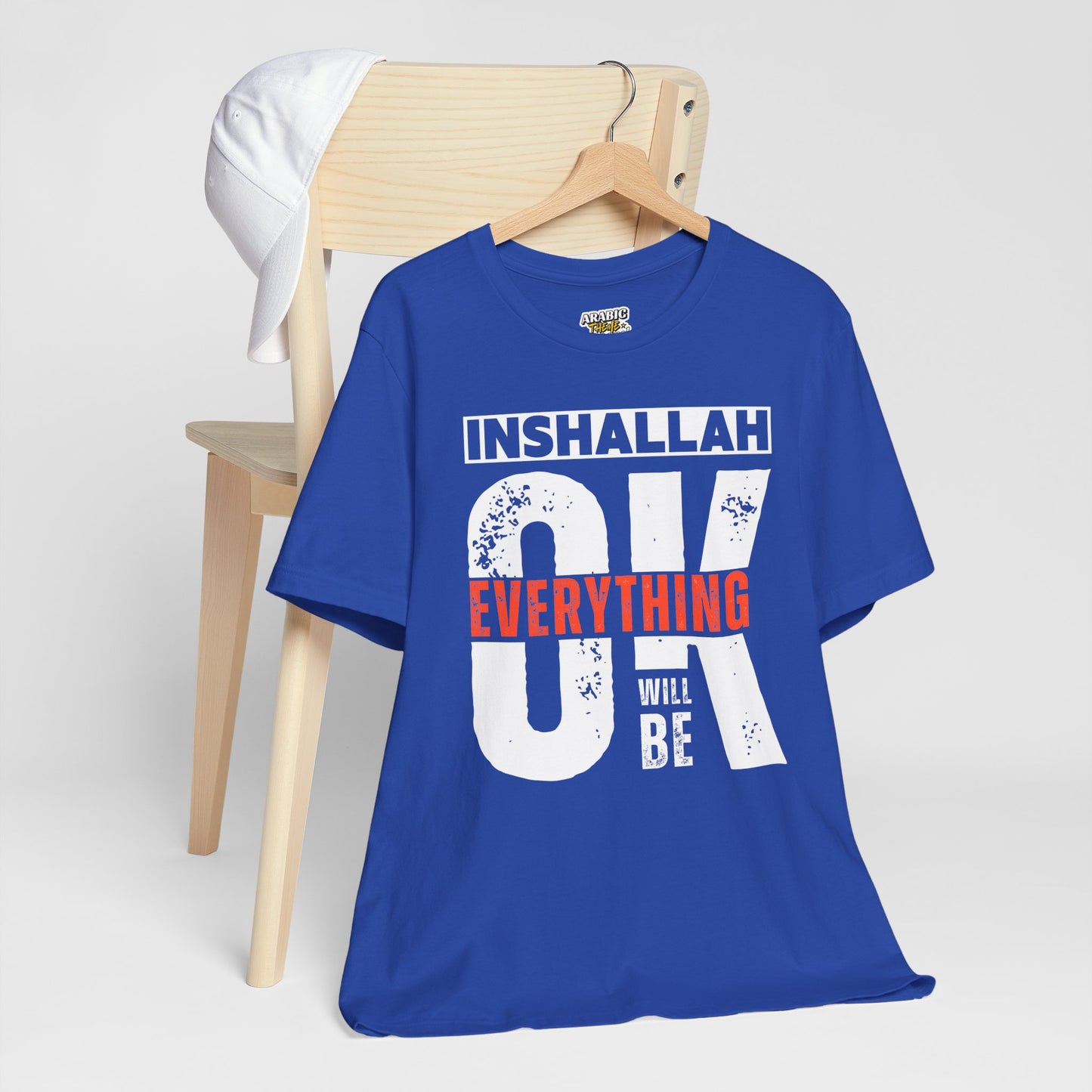 Inshallah Everything OK Typographic Tee T-Shirt - Cozy Soft Cotton Unisex Tee