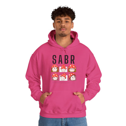 Sabr Typographic Hoodie - Cute Mushroom Cozy Soft Cotton Unisex Statement Hoodie