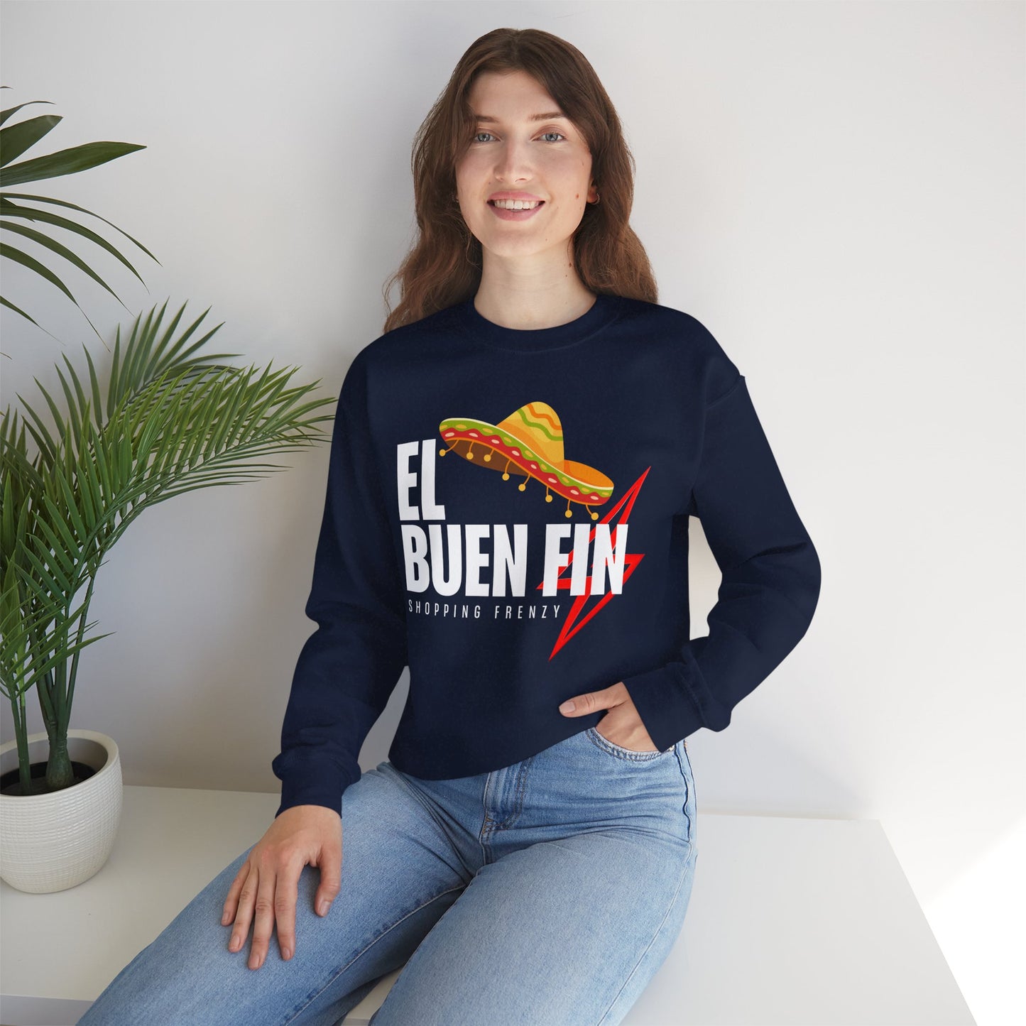 El Buen Fin Shopping Frenzy Sweatshirt - Lightning Graphic Crewneck