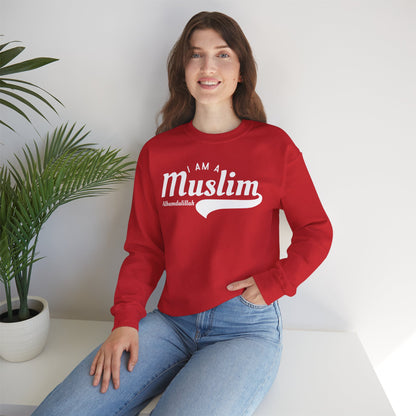 I Am A Muslim Typographic Sweatshirt - Cozy Soft Cotton Unisex Statement Sweatshirt