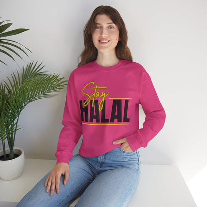 Stay Halal Graphic Sweatshirt - Soft Cozy Stay Halal Graphic Unisex Sweatshirt