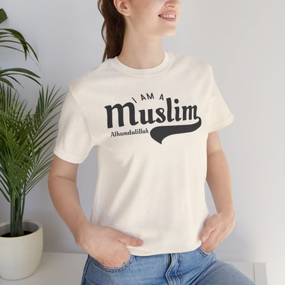 I Am A Muslim Typographic Tee T-Shirt - Cozy Soft Cotton Unisex Statement Tee