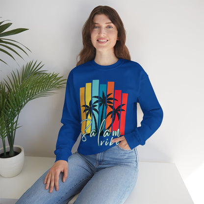 Salam Vibes Palm Tree Graphic Sweatshirt - Cozy Soft Cotton Graphic Unisex Sweatshirt