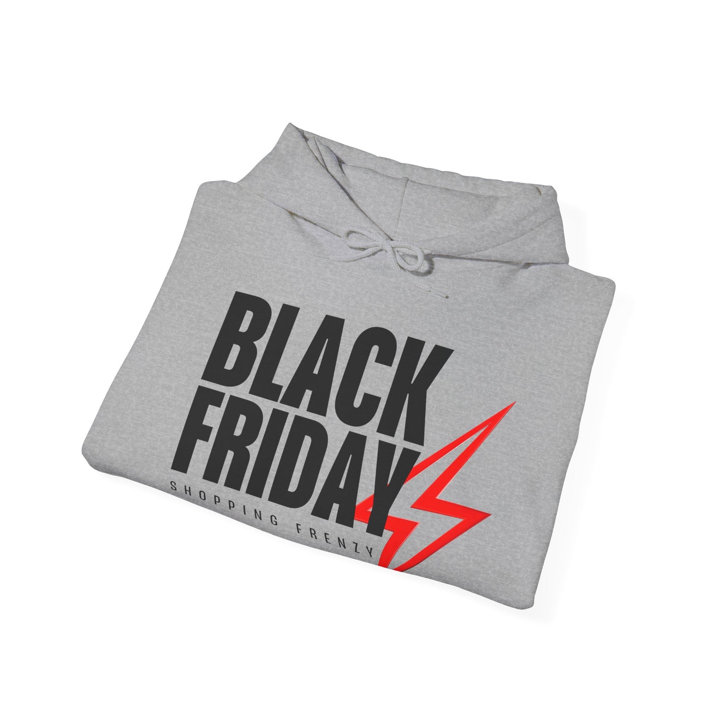 Black Friday Shopping Frenzy Hoodie - Lightning Graphic Fleece
