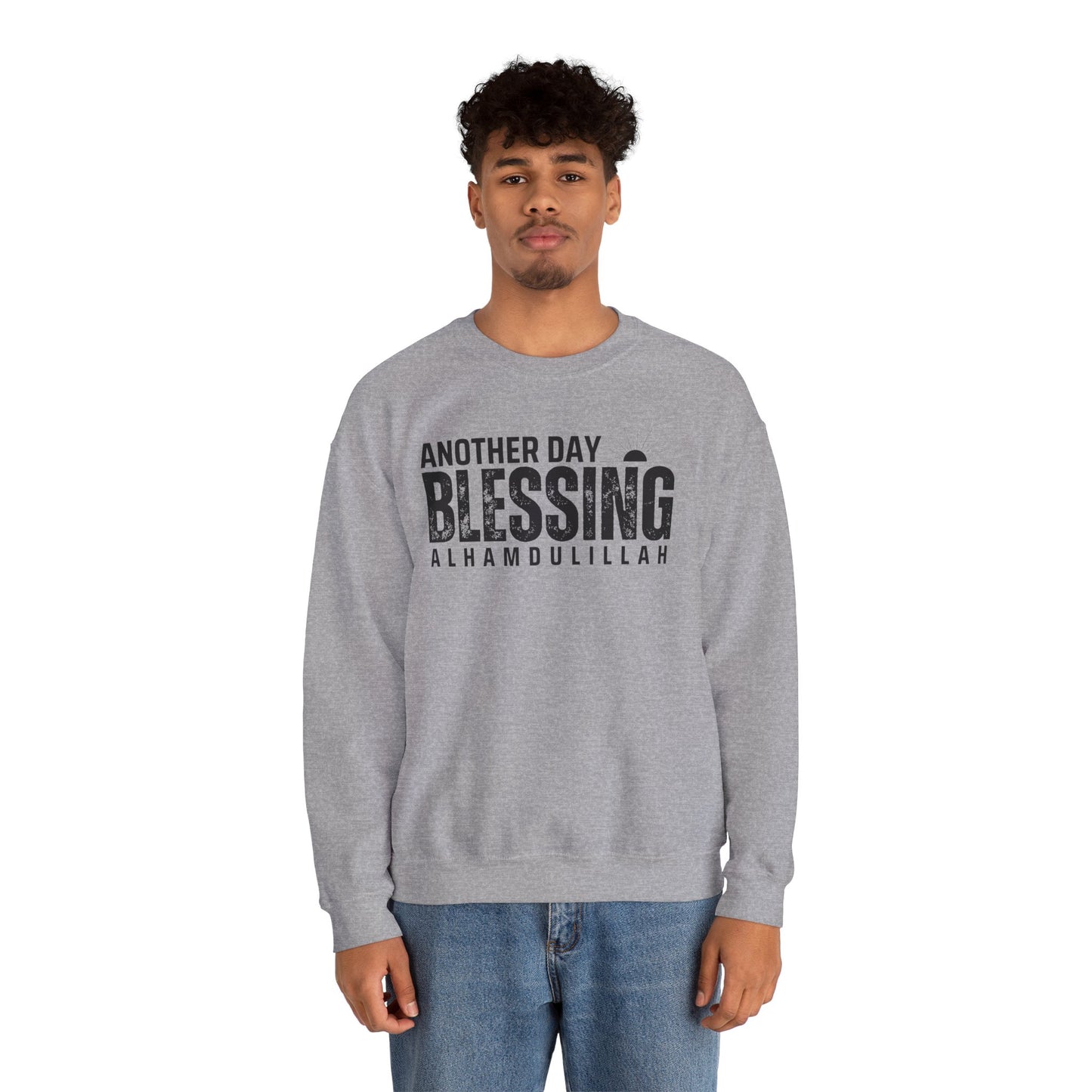 Another Day Another Blessing Alhamdulillah Graphic Sweatshirt - Alhamdulillah Typography Islamic Unisex Sweatshirt