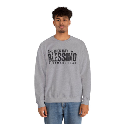 Another Day Another Blessing Alhamdulillah Graphic Sweatshirt - Alhamdulillah Typography Islamic Unisex Sweatshirt