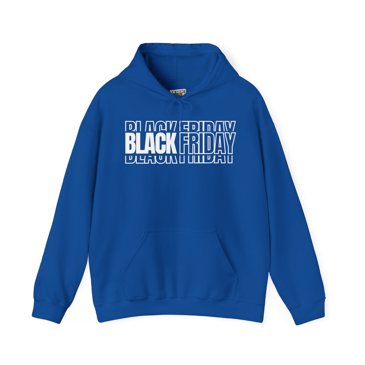 Black Friday Shadow Typography Hoodie - 3D Graphic Fleece