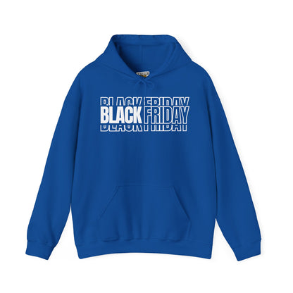 Black Friday Shadow Typography Hoodie - 3D Graphic Fleece